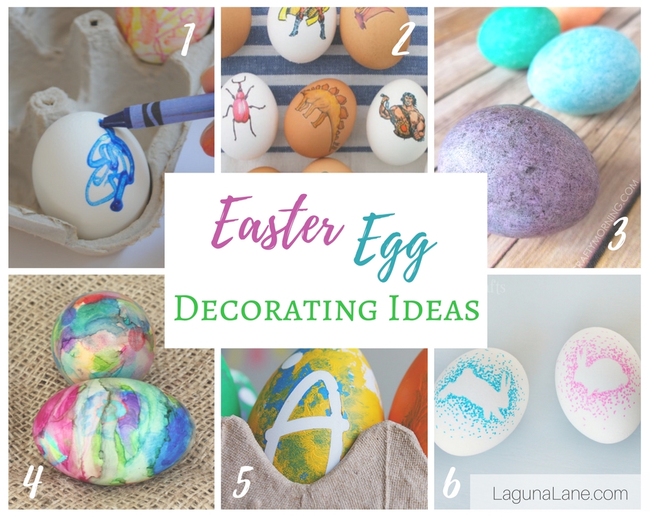 Easter Egg Decorating Ideas  for Kids Collage LagunaLane 